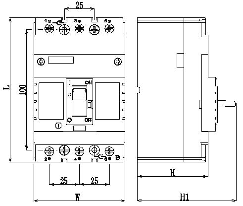 Disyuntor de caja moldeada MCCB DAM3-160
