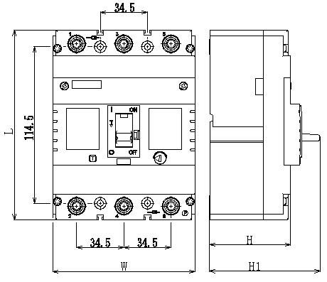 Disyuntor de caja moldeada MCCB DAM3-250